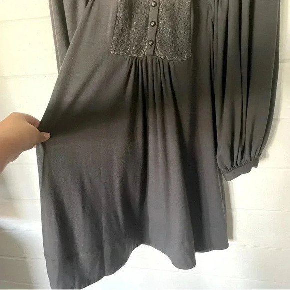 NWT BCBGMaxAzria Wool Blend Jersey Knit Balloon Sleeve Boho Peasant Dress Sz SP - Picture 10 of 11